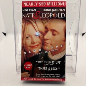 Kate & Leopold Meg Ryan Hugh Jackman‎ Demo VHS Tape Promotional Screener